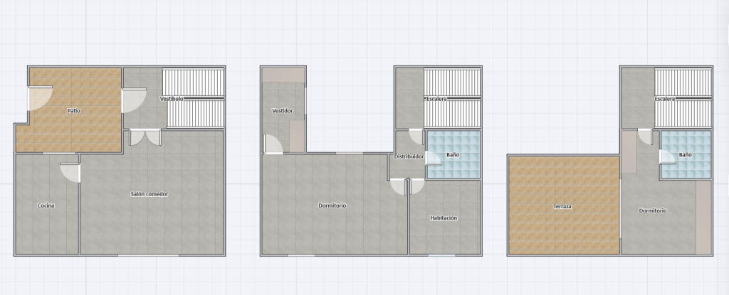 Plano distribución Lyon 4, portal 8, puerta D